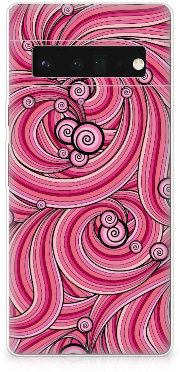 Google Pixel 6 Pro Hoesje maken Swirl Pink