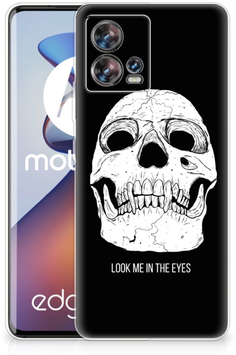 Silicone Back Case Motorola Edge 30 Fusion Skull Eyes