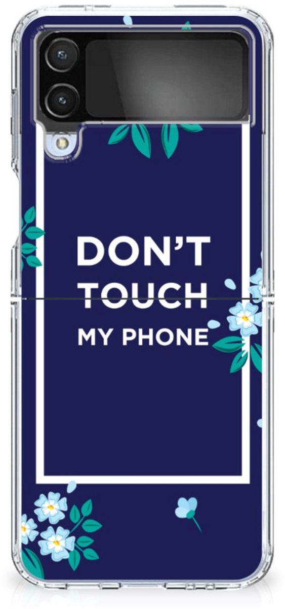 Samsung Galaxy Z Flip 4 Silicone-hoesje Flowers Blue DTMP