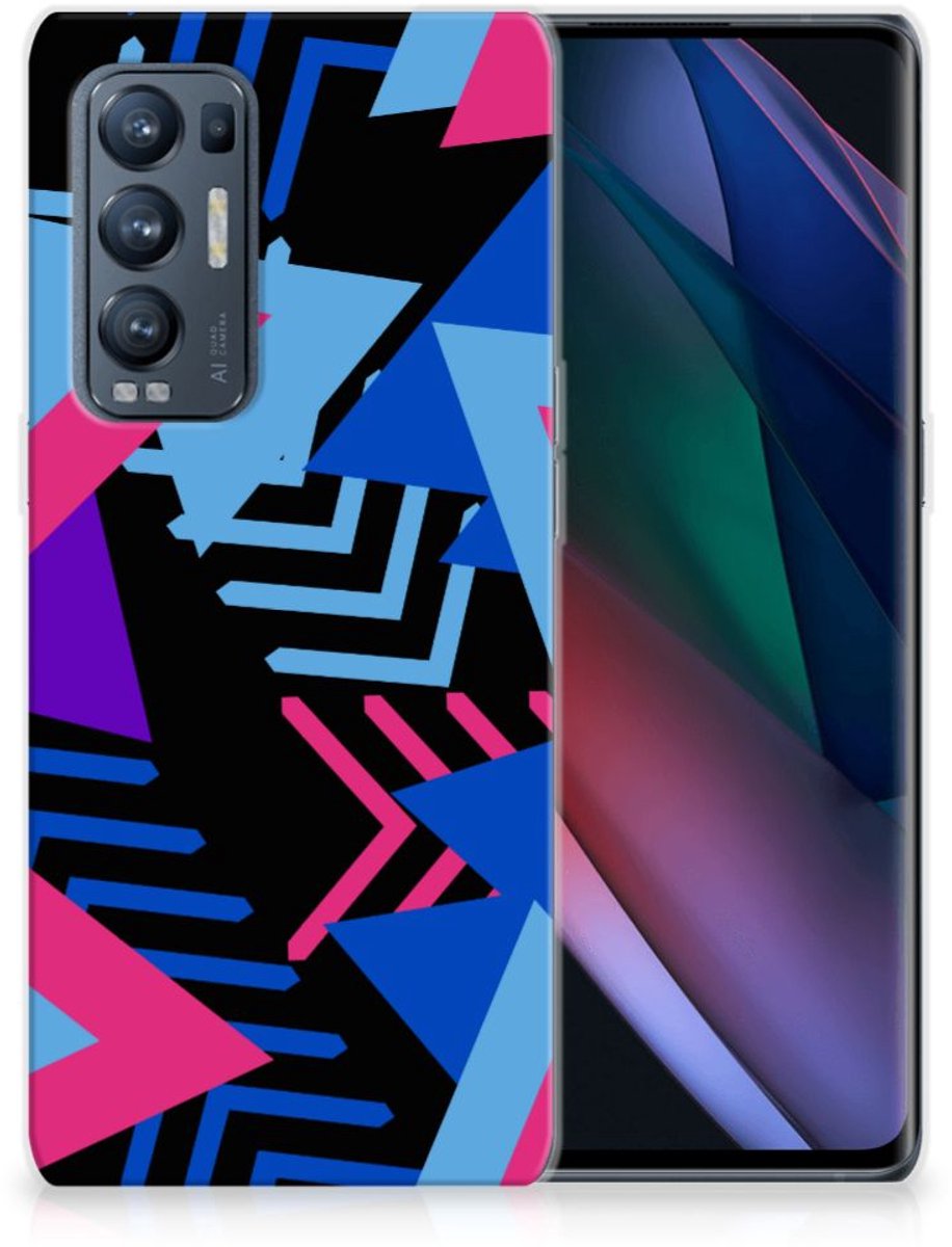 OPPO Find X3 Neo TPU Hoesje Funky Triangle