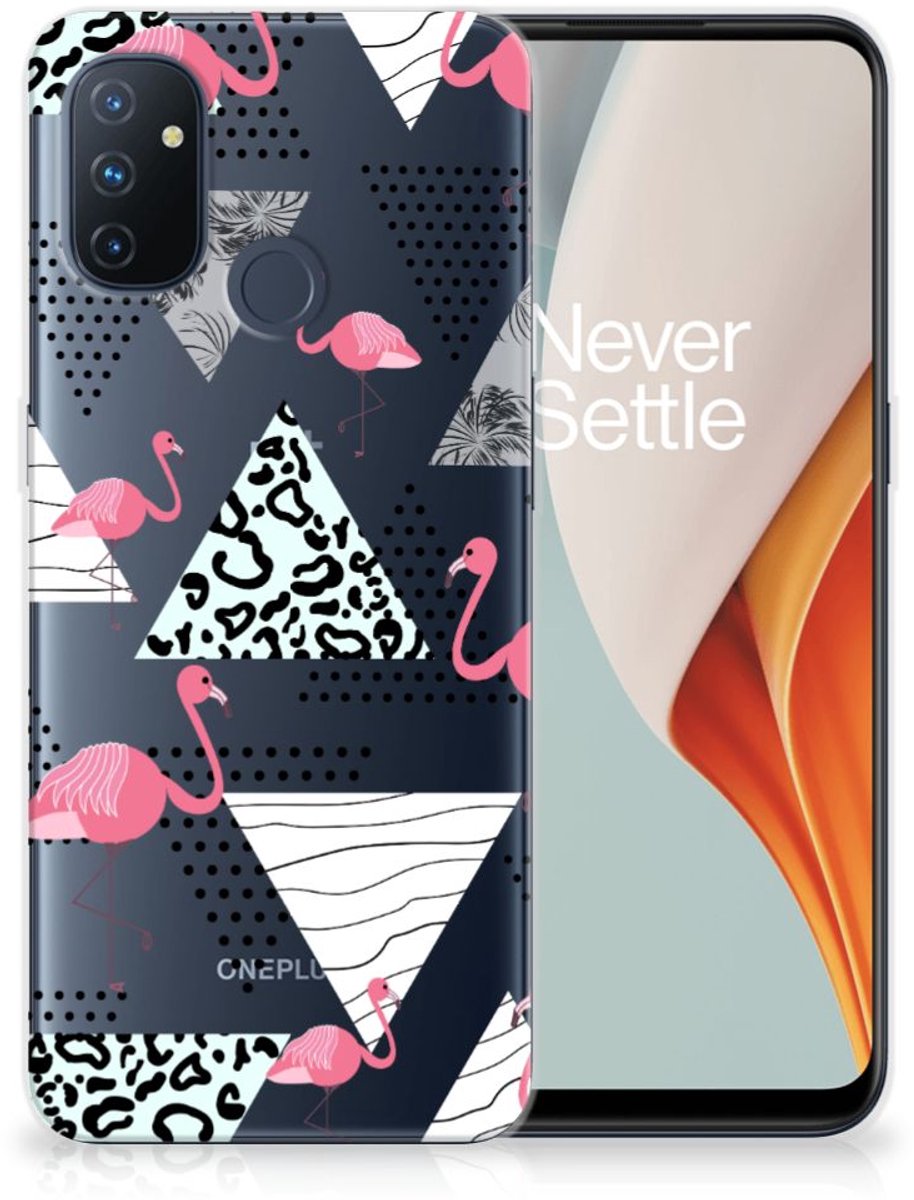 OnePlus Nord N100 TPU Hoesje Flamingo Triangle