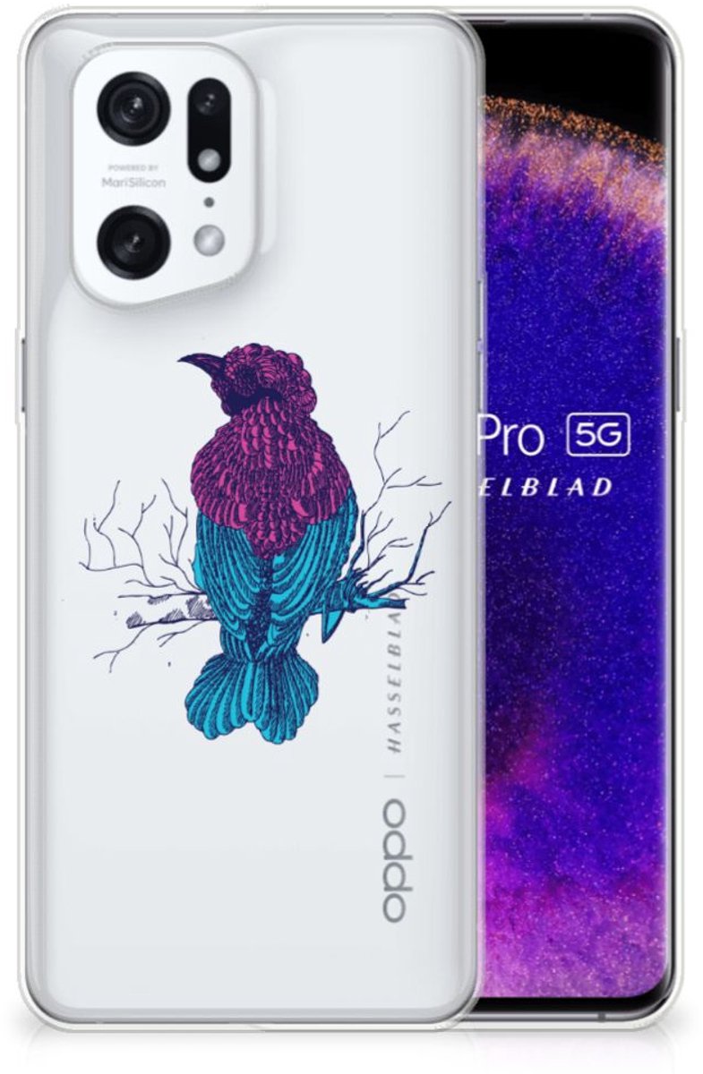 Back Cover voor OPPO Find X5 Pro Telefoonhoesje met Naam Merel
