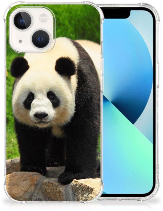 Coque en Siliconen TPU iPhone 13 Coque pour téléphone portable avec Clear Edge Panda