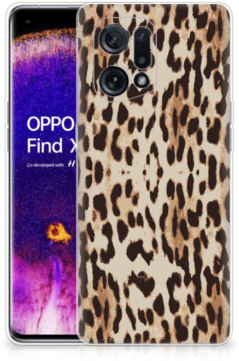 OPPO Find X5 TPU Hoesje Leopard