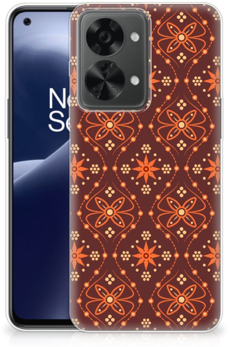 OnePlus Nord 2T TPU bumper Batik Brown