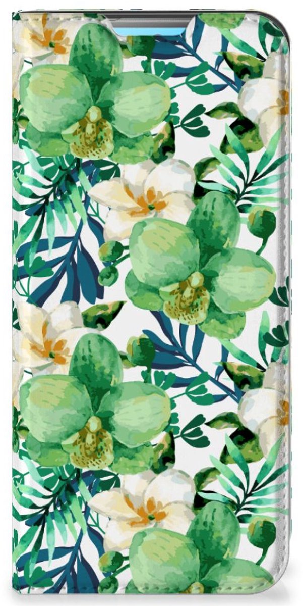Standcase Hoesje voor Xiaomi Redmi 10 Smart Cover Orchidee Groen