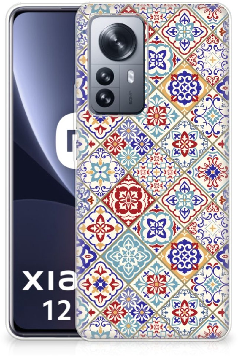Xiaomi 12 Pro TPU Siliconen Hoesje Tiles Color