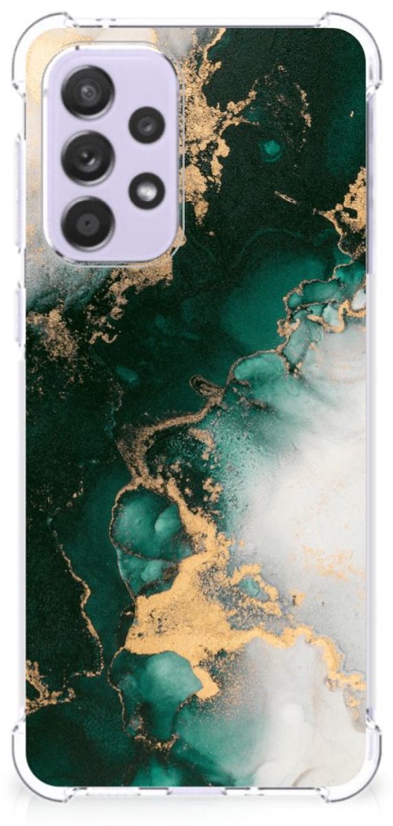 Anti-Shock Hoesje voor Samsung Galaxy A33 Marmer Groen