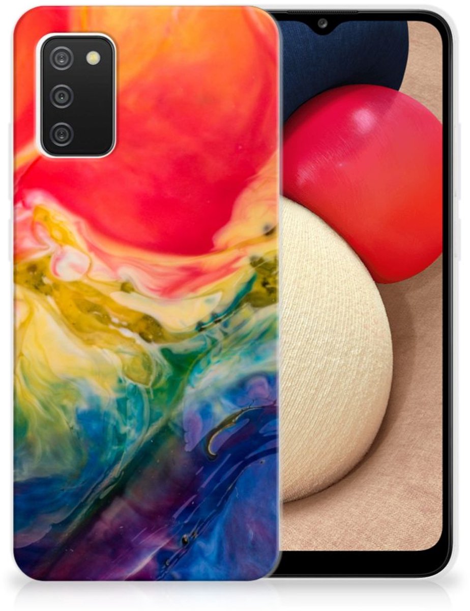 Hoesje maken Samsung Galaxy A02s Watercolor Dark