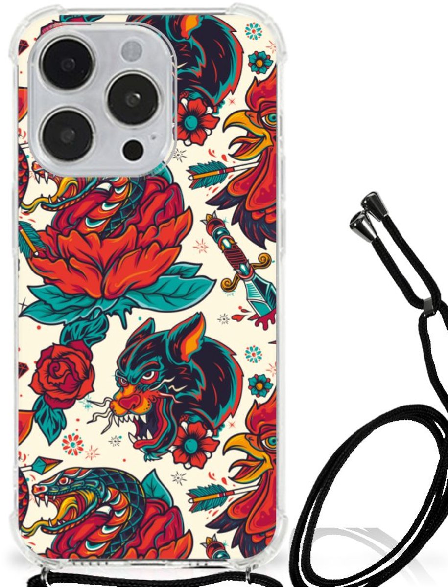 Anti-shock Hoesje met foto voor iPhone 14 Pro Max Old Skool
