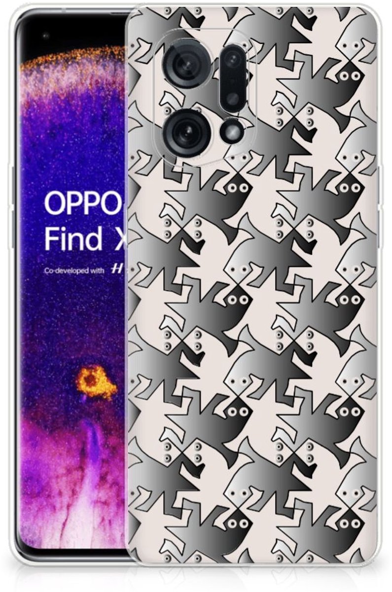 OPPO Find X5 TPU Hoesje Salamander Grey