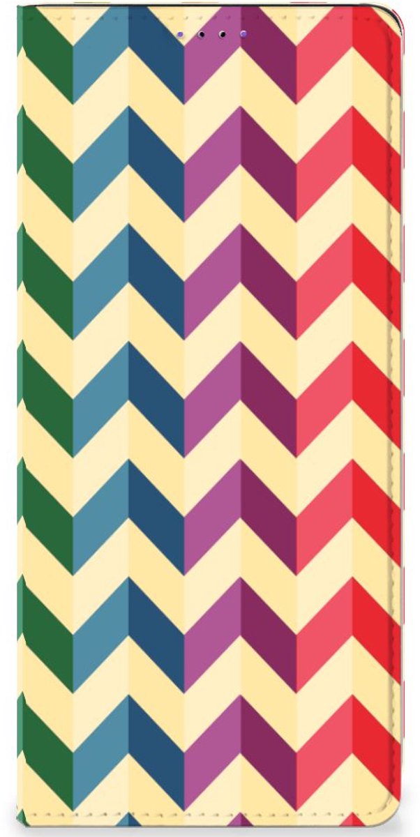 Samsung Galaxy A22 5G Hoesje met Magneet Zigzag Multi Color