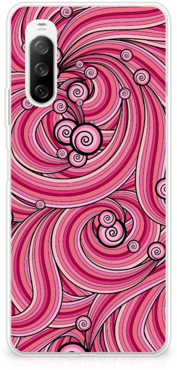 Sony Xperia 10 III Hoesje maken Swirl Pink