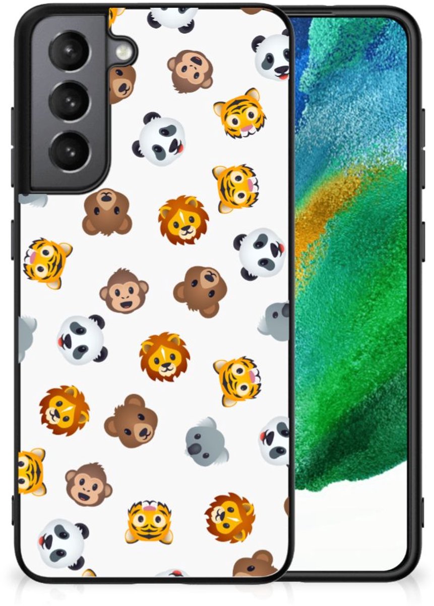 Back Case voor Samsung Galaxy S21FE Dieren Emojis