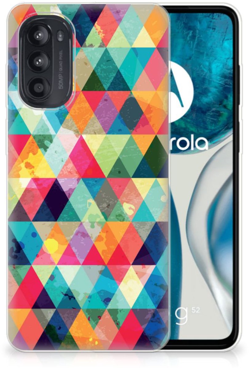 Motorola Moto G52/G82 TPU bumper Geruit
