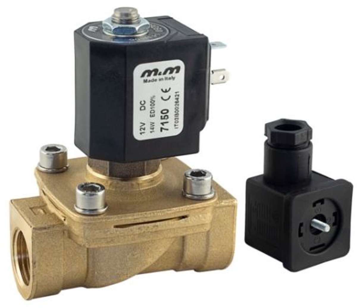 Solenoid klep koper 24V