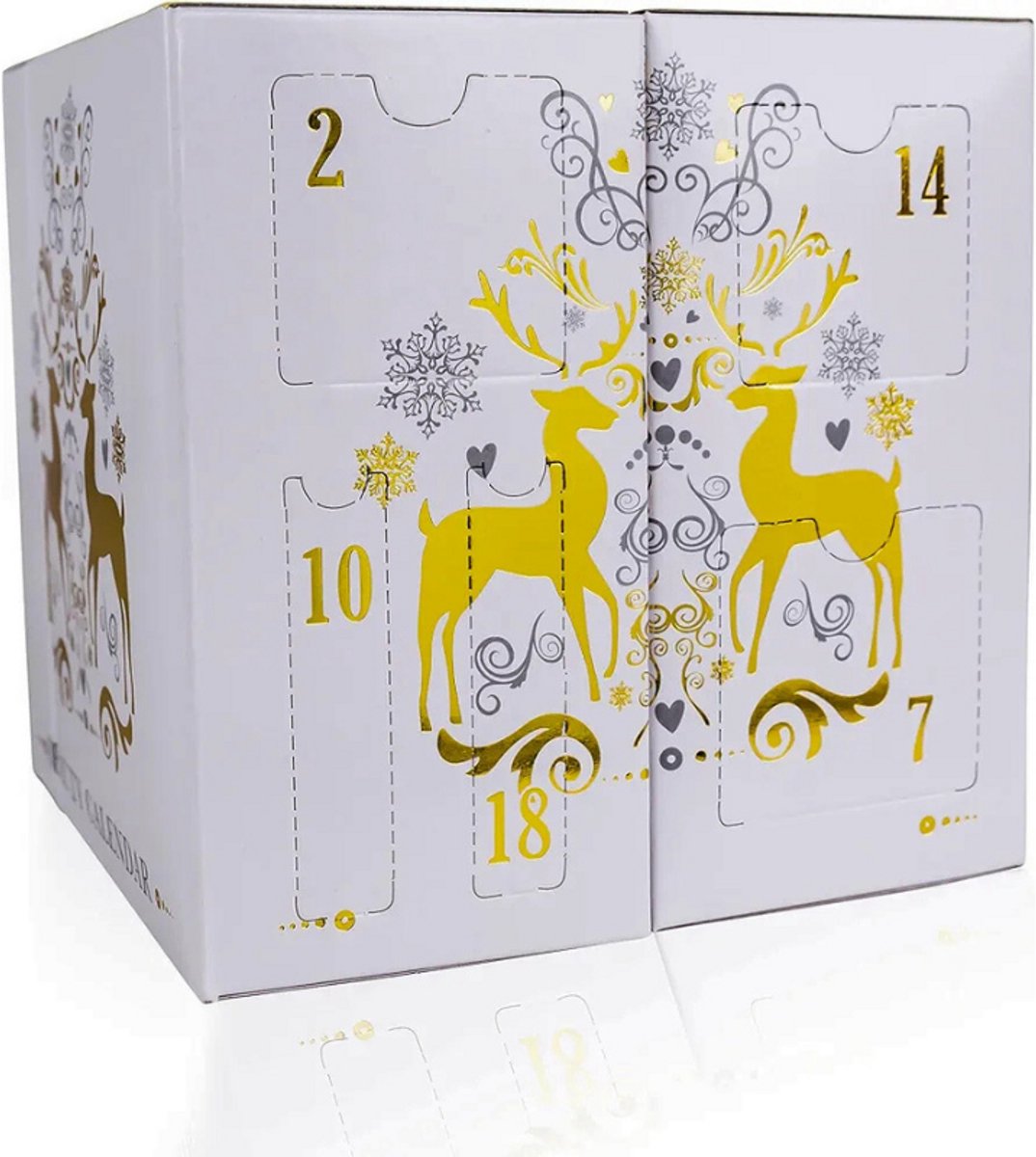 Adventskalender Beauty met 24 Make-up & Cosmetica - Lippenstift, Wimpers, Nagellak, Oogschaduw, Applicators en meer