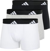 adidas Sportswear 3PK Trunk - Active Flex Cotton - Onderbroek Mannen - zwart/wit/grijs gemêleerd