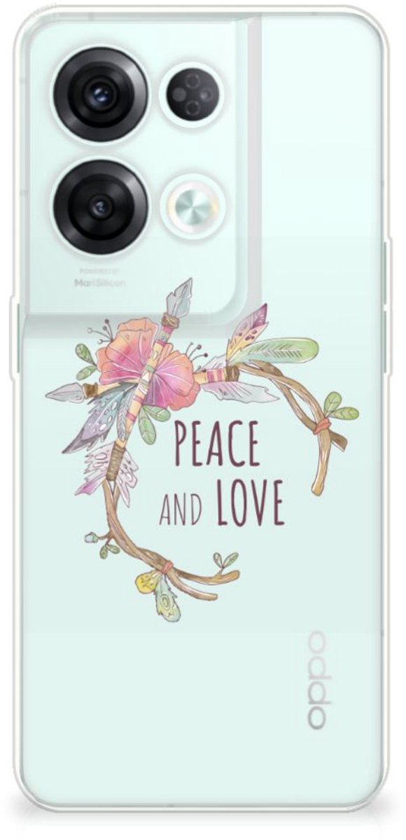 OPPO Reno8 Pro Telefoonhoesje met Naam Boho Text
