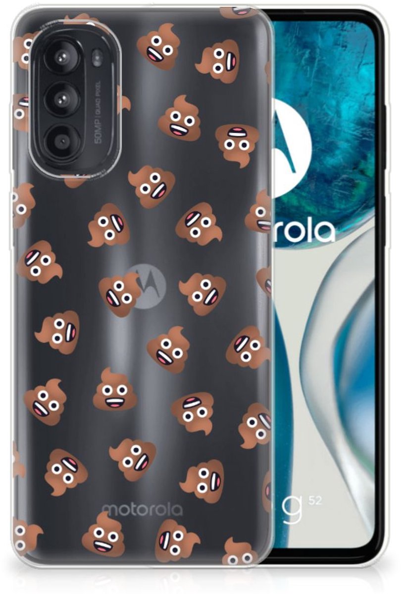 TPU bumper voor Motorola Moto G52/G82 Poep Emojis