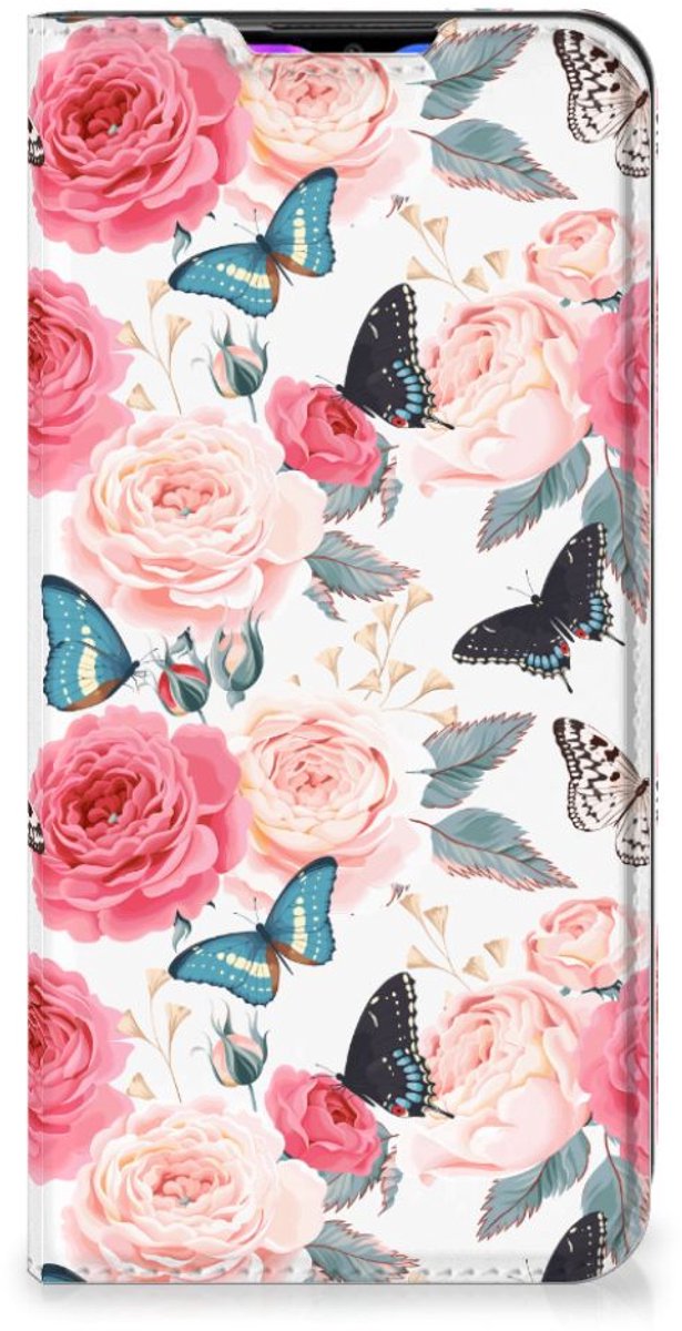 Xiaomi Redmi 9 Smart Cover Butterfly Roses