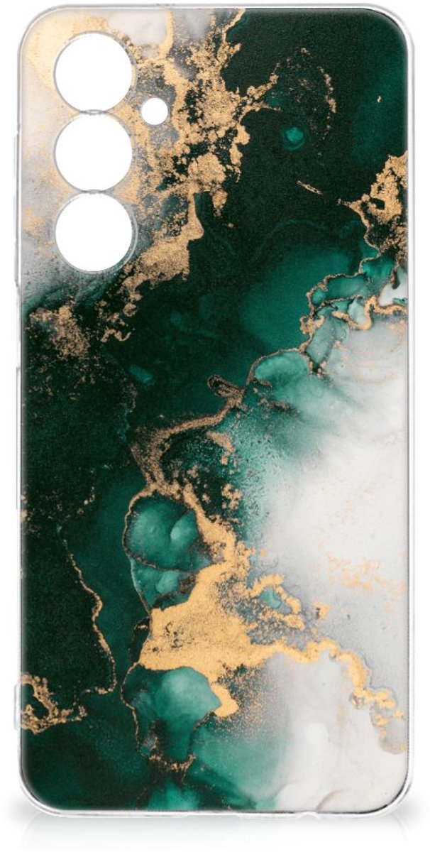 TPU Siliconen Hoesje voor Samsung Galaxy A54 5G Marmer Groen