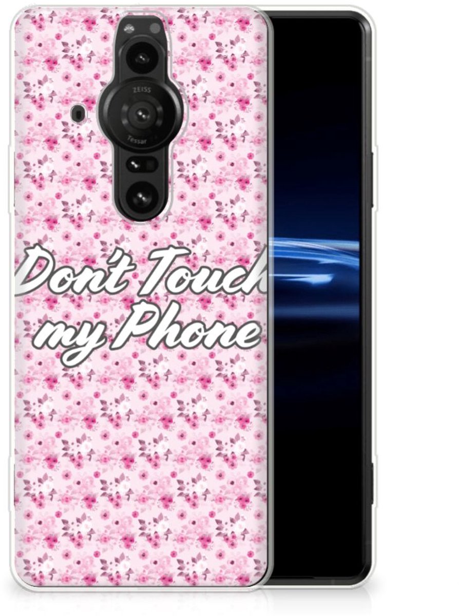 Sony Xperia Pro-I Silicone-hoesje Flowers Pink DTMP