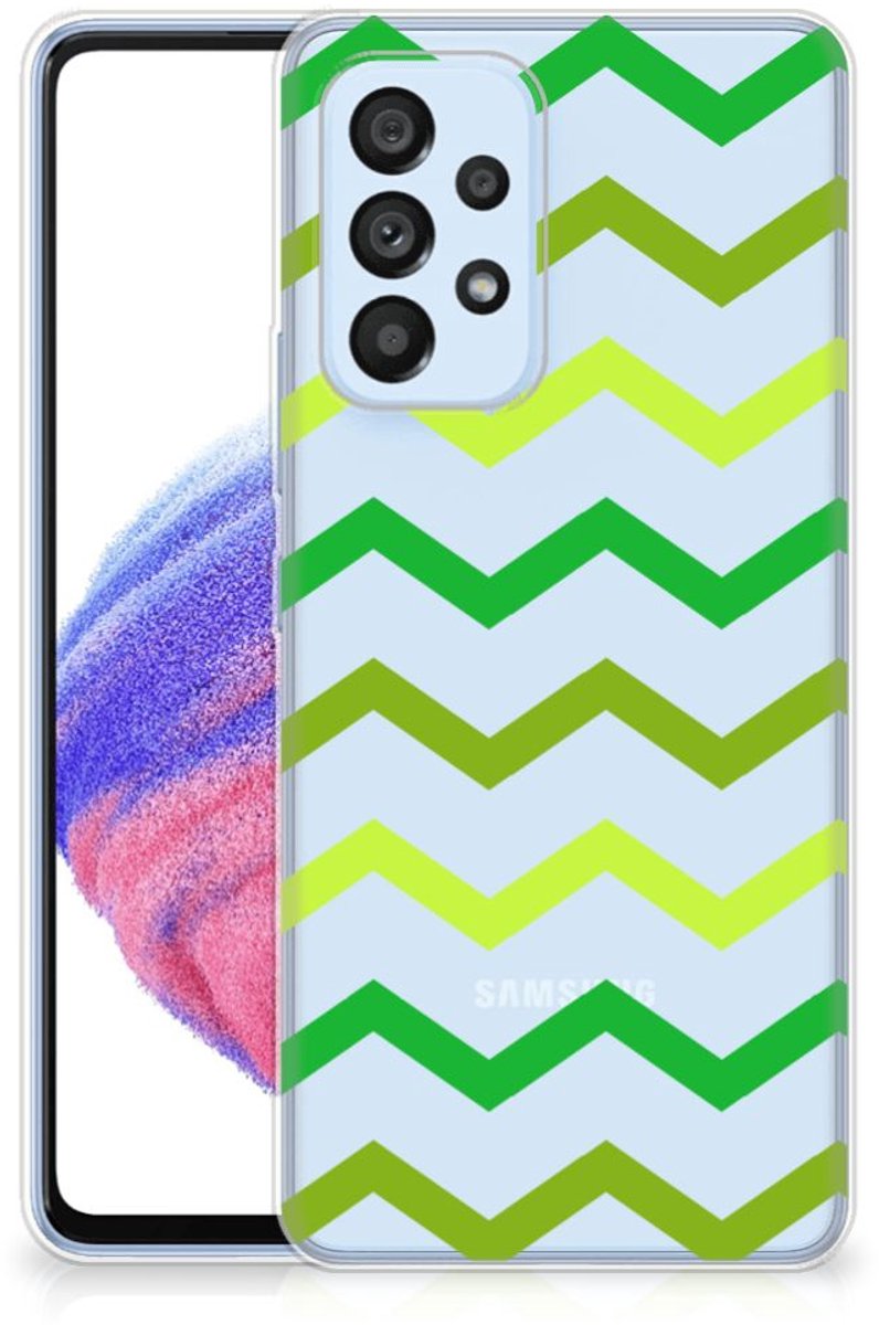 TPU Hoesje voor Samsung Galaxy A53 5G TPU bumper Zigzag Groen