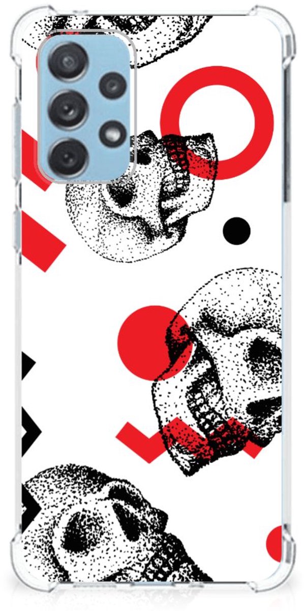 Extreme Case Samsung Galaxy A73 Skull Red