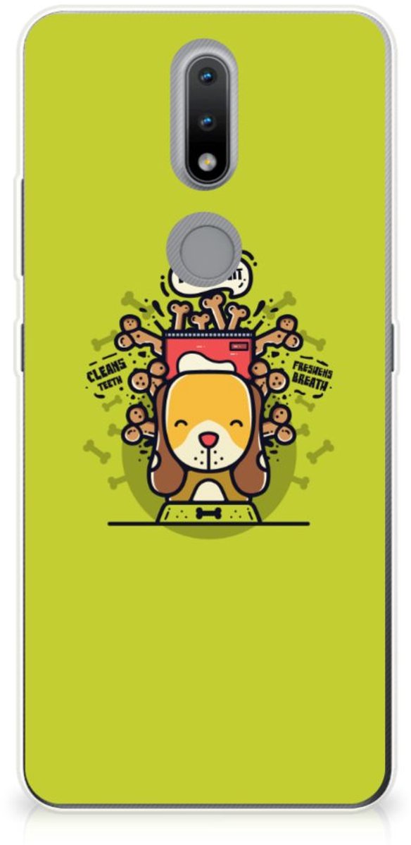 Nokia 2.4 Telefoonhoesje met Naam Doggy Biscuit