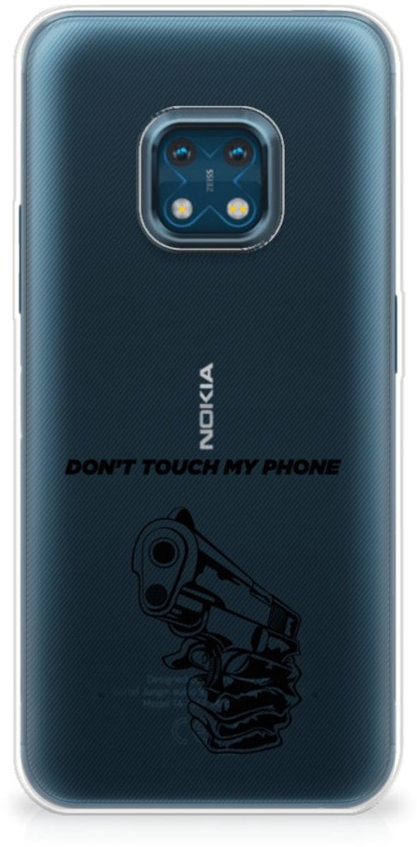 Nokia XR20 Silicone-hoesje Gun Don't Touch My Phone
