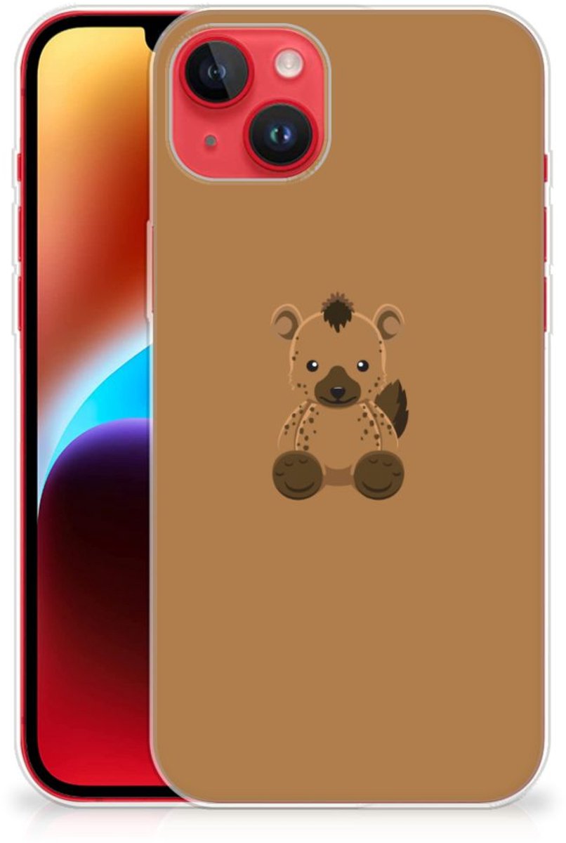 iPhone 14 Plus Telefoonhoesje met Naam Baby Hyena
