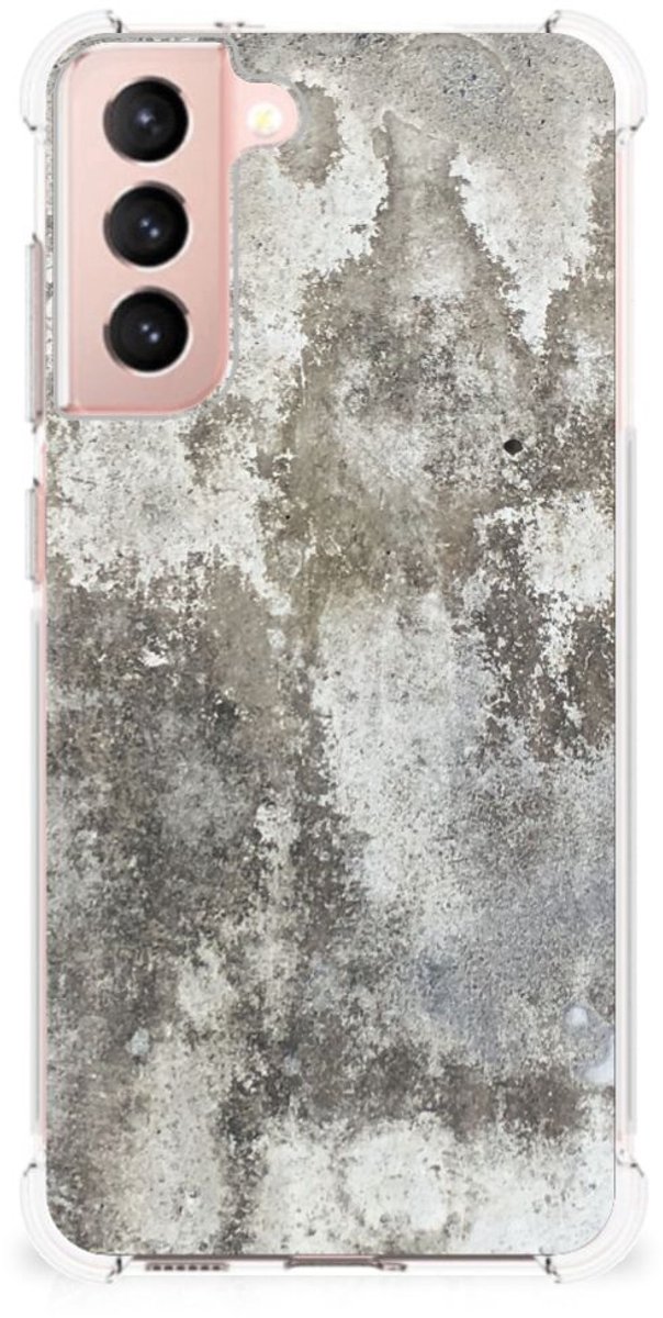 Samsung Galaxy S21 FE Anti-Shock Hoesje Beton Print