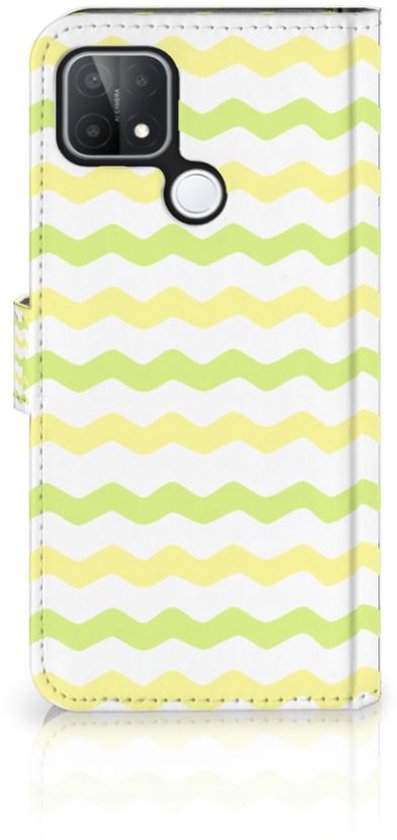 Coque Photo OPPO A15 Coque Téléphone Vagues Yellow