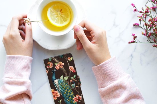 Coque Samsung Galaxy A23 Bumper Housse Etui de Protection Compatible avec Peacock Avec Des Fleurs