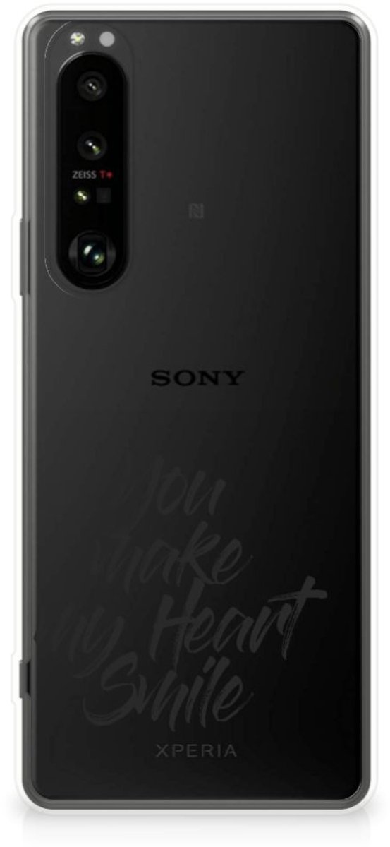 Sony Xperia 1 III Siliconen hoesje met naam Heart Smile