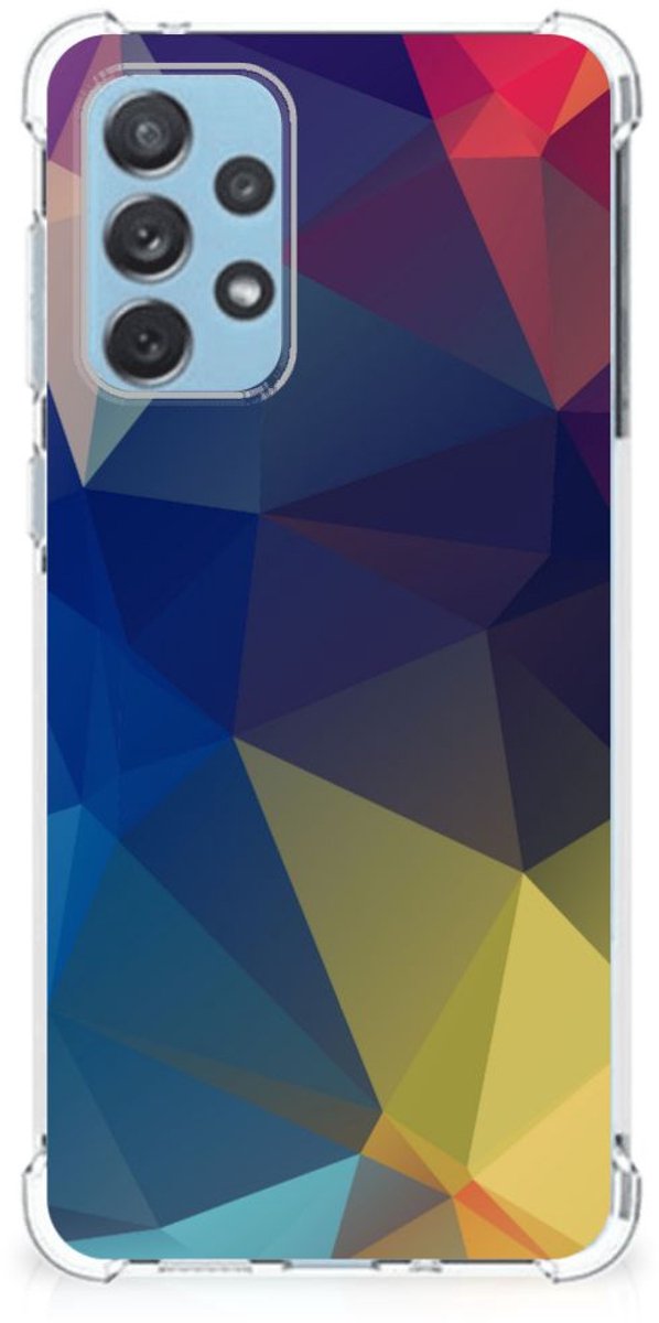 Samsung Galaxy A73 Shockproof Case Polygon Dark