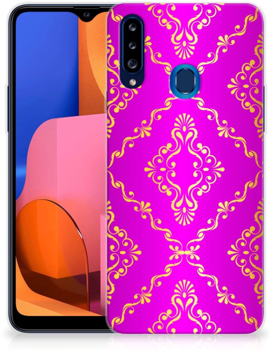 Siliconen Hoesje Samsung Galaxy A20s Barok Roze