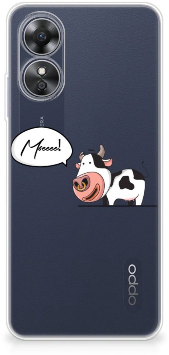 OPPO A17 Telefoonhoesje met Naam Cheeky Cow