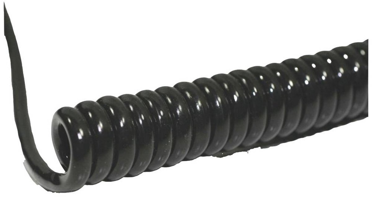 BKL Electronic 1506211 Spiraalkabel Li12Y11Y 1200 mm / 4800 mm 2 x 0.50 mm² Zwart 1 stuk(s)