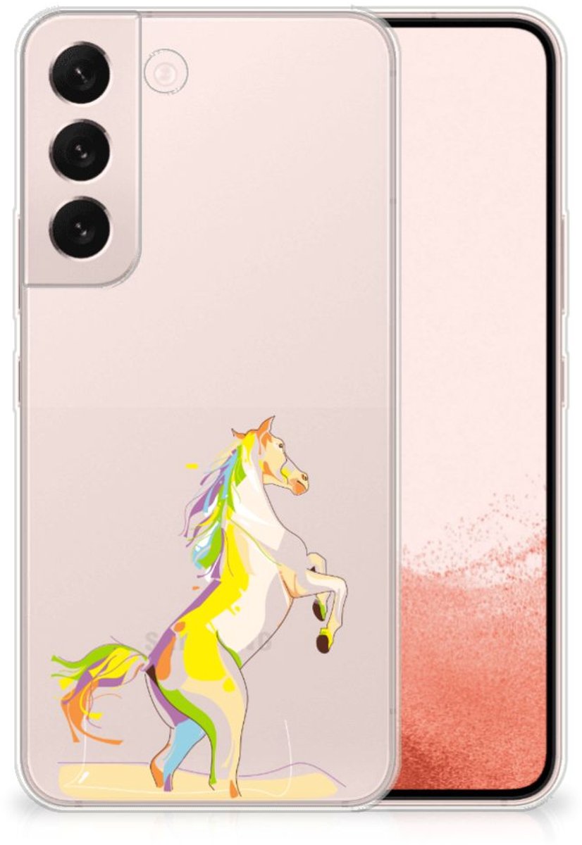 Samsung Galaxy S22 Telefoonhoesje met Naam Horse Color