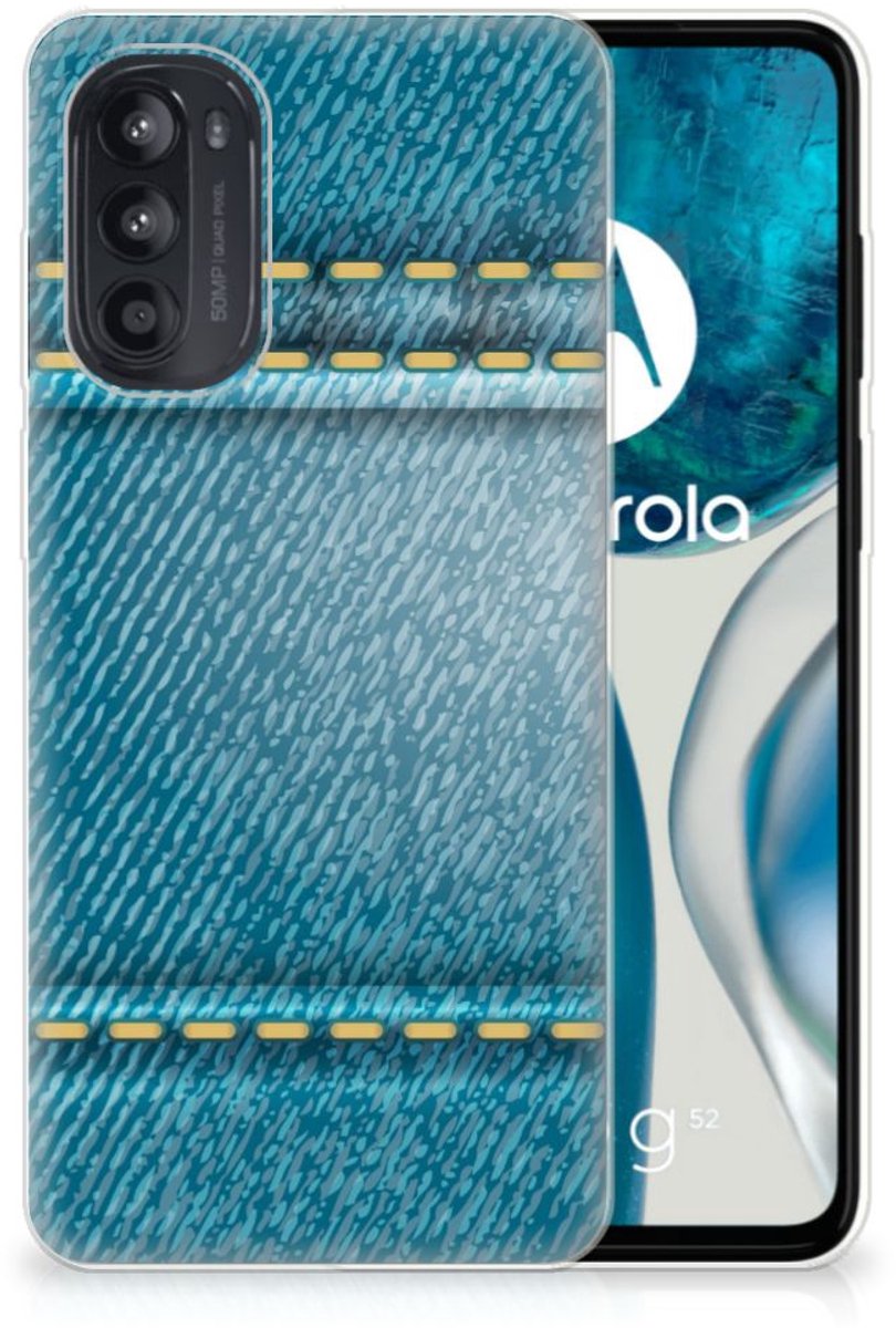 Motorola Moto G52/G82 Silicone Back Cover Jeans