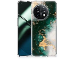 TPU Siliconen Hoesje voor OnePlus 11 Marmer Groen