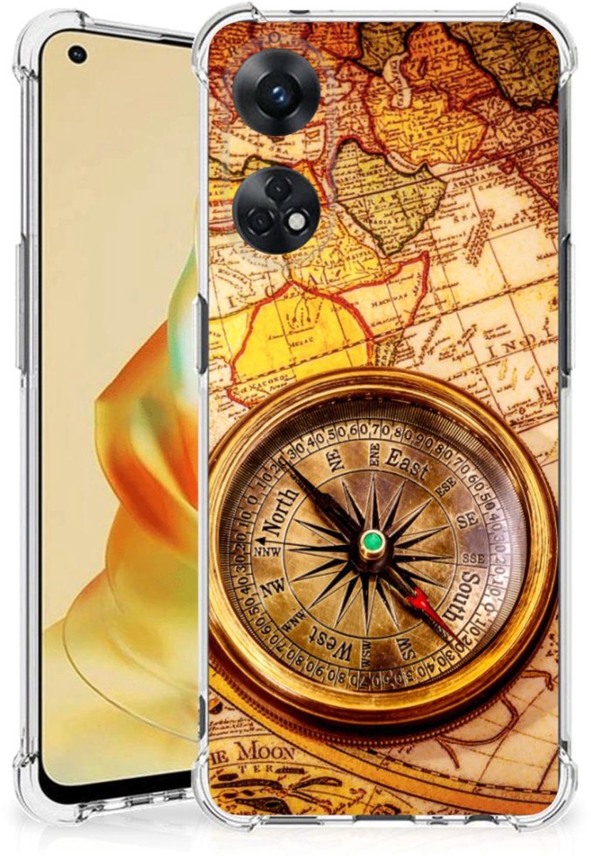 OPPO Reno8 T 4G Telefoonhoesje met valbescherming Kompas