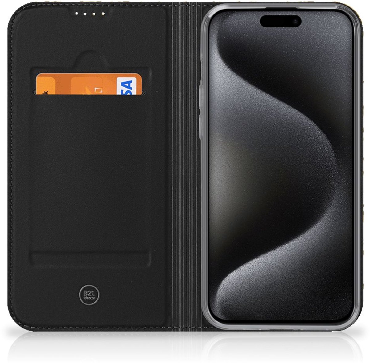 iPhone 15 Pro Max Smart Cover Gouden Bloemen