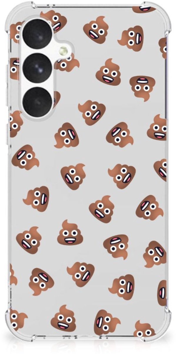 Doorzichtige Silicone Hoesje voor Samsung Galaxy A55 Poep Emojis