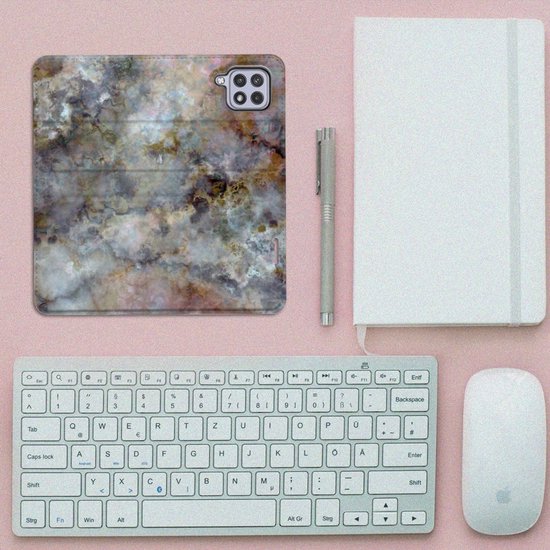 Bookcase Samsung Galaxy A22 4G | M22 Smart Cover Grijs Marbre