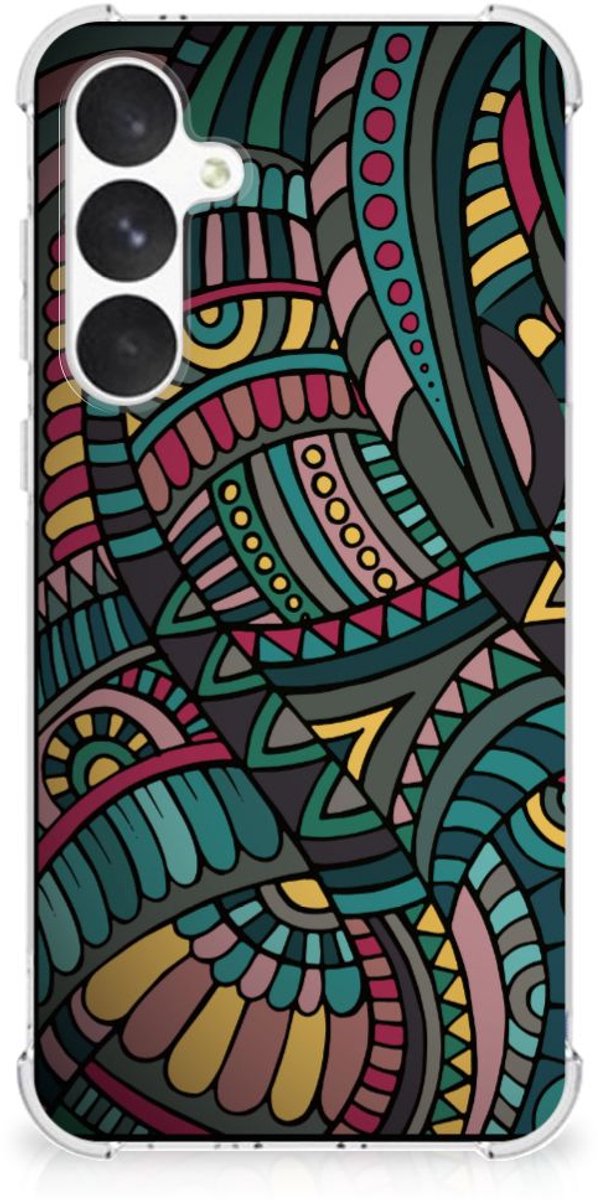 Samsung Galaxy A55 Doorzichtige Silicone Hoesje Aztec