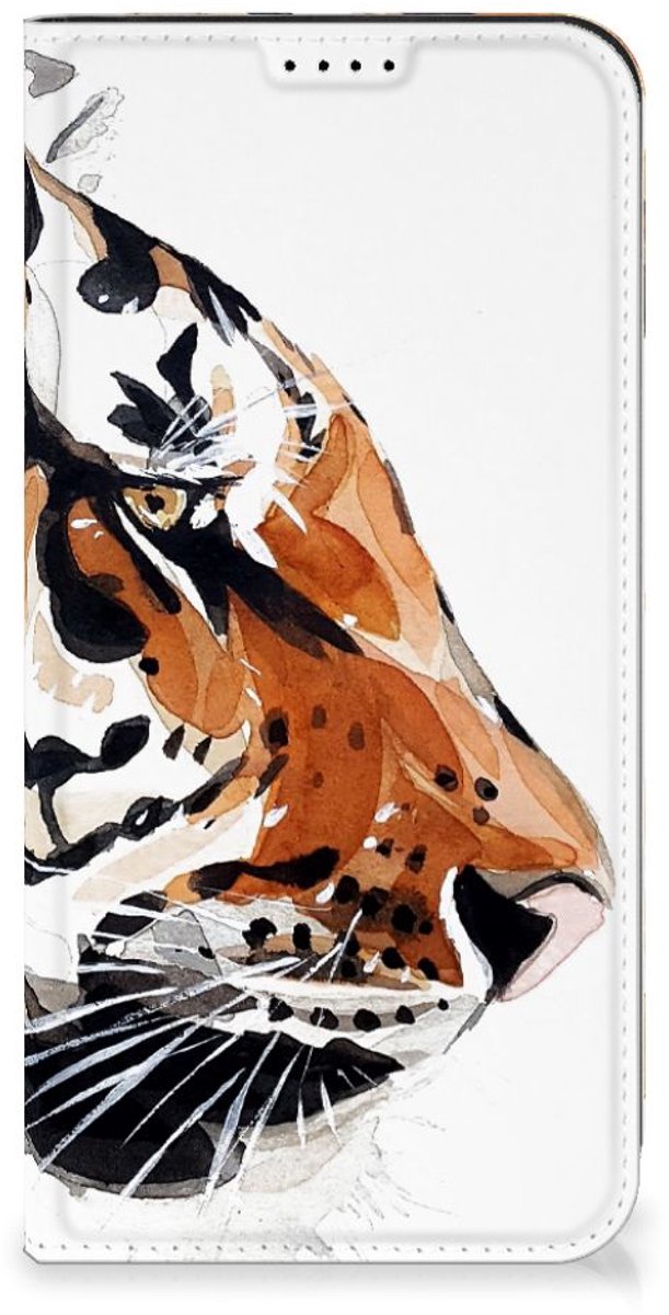 Bookcase Samsung Galaxy A55 Watercolor Tiger