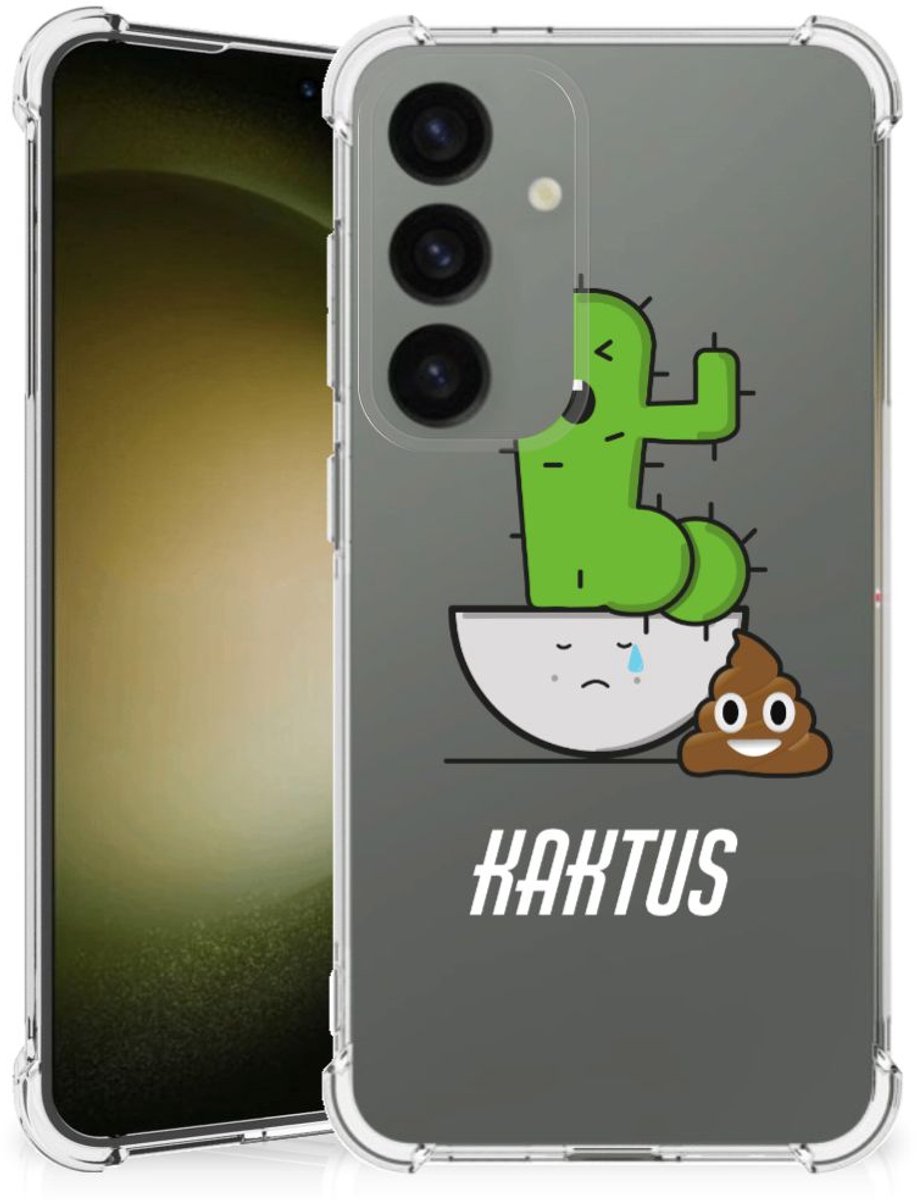 Samsung Galaxy S24 Stevig Bumper Hoesje Cactus Poo